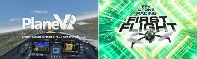 PlaneVR: Bristell Aircraft + First Flight: FPV Drone Racing Simulator Bundle